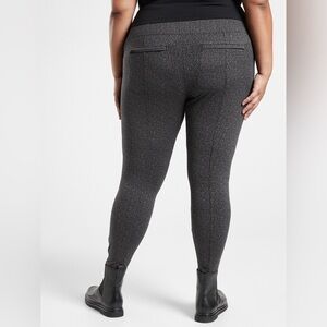 Athleta Delancey Textured Tight Pocket Leggings Black Gray Athleisure - Size 3X